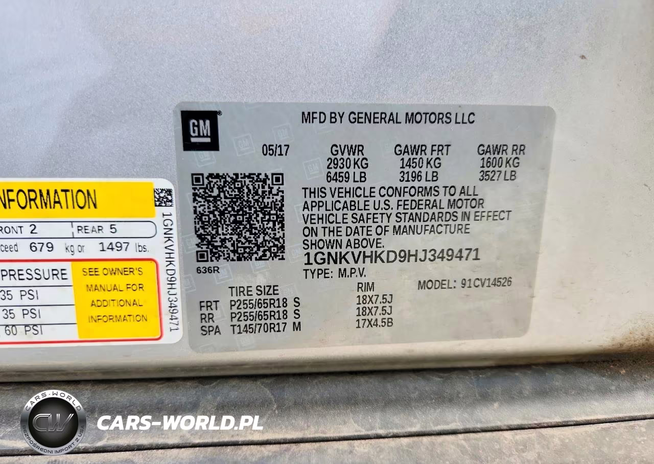2017 Chevrolet Traverse Lt VIN:1GNKVHKD9HJ349471 - 13