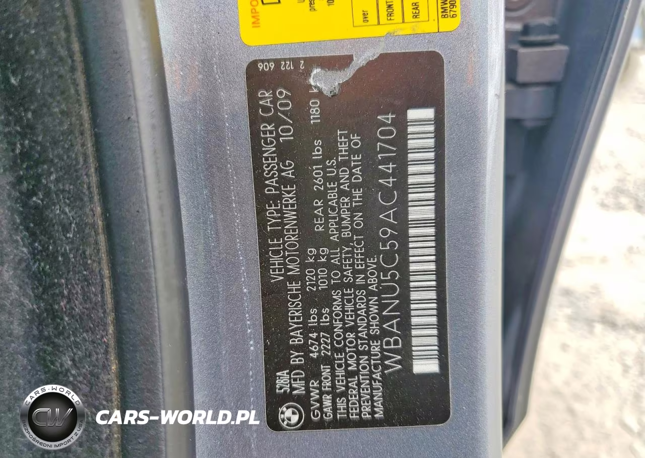 2010 BMW 528 I VIN:WBANU5C59AC441704 - 12