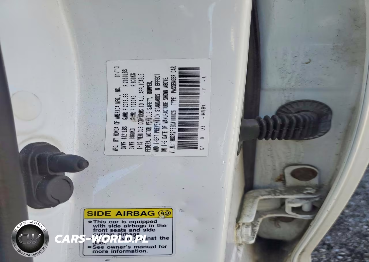 2013 Honda Accord Exl VIN:1HGCR2F83DA100025 - 13
