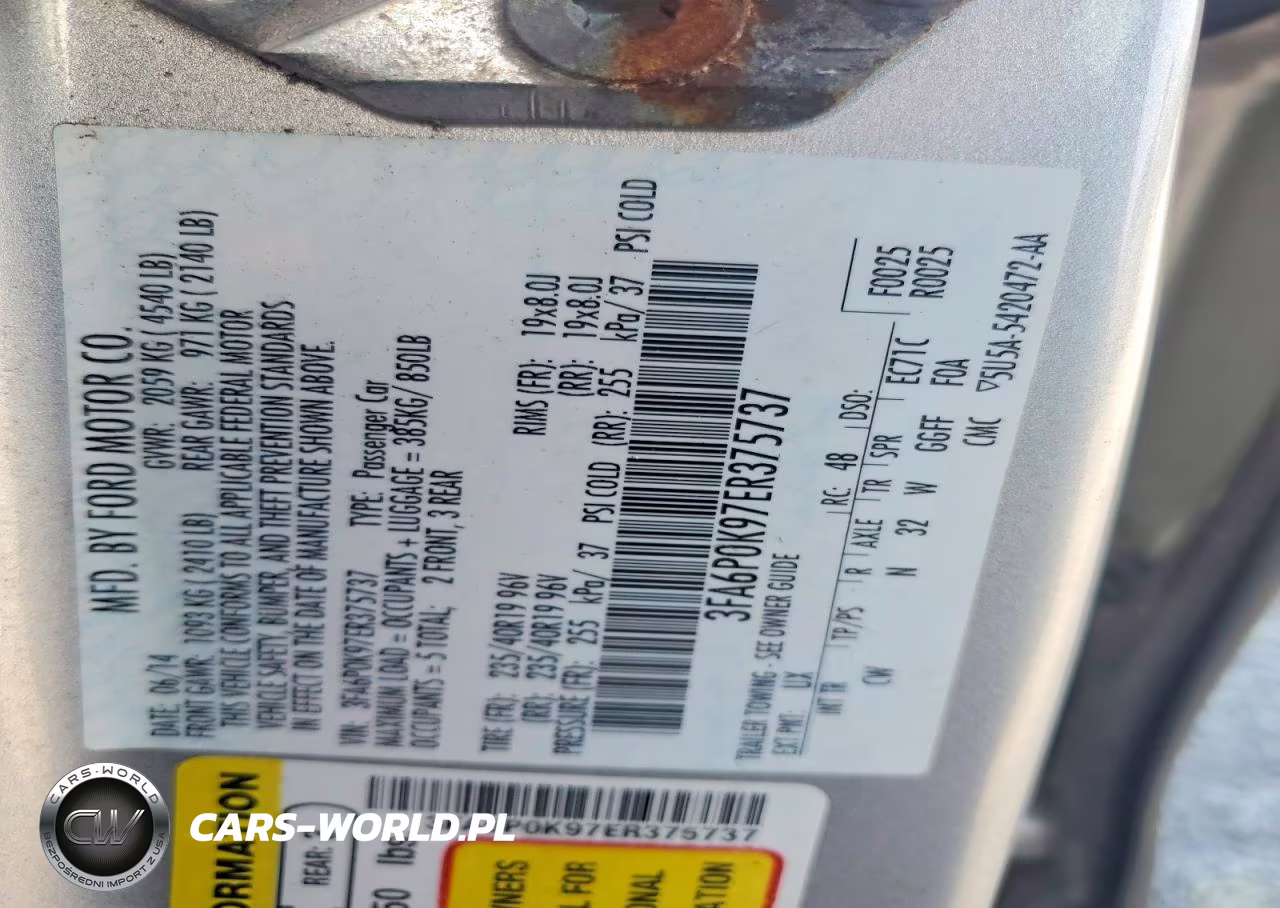 2014 Ford Fusion Titanium VIN:3FA6P0K97ER375737 - 12
