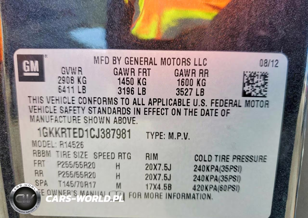 2012 GMC Acadia Denali VIN:1GKKRTED1CJ387981 - 13