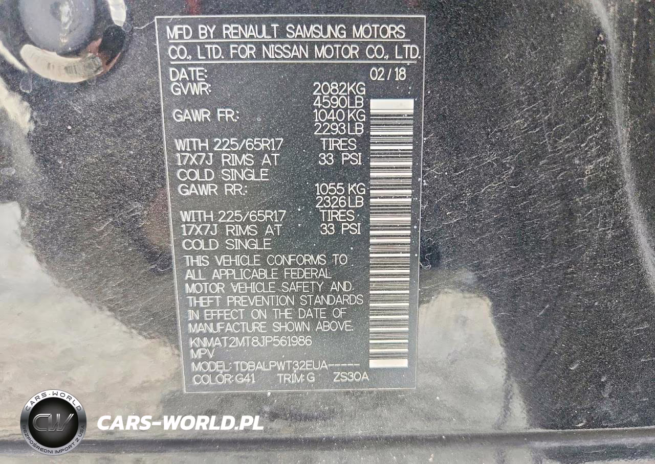 2018 Nissan Rogue S VIN:KNMAT2MT8JP561986 - 14