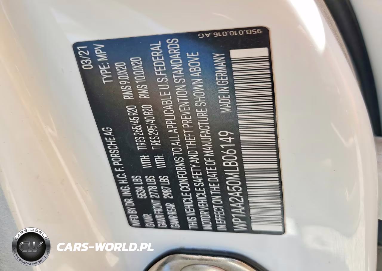 2021 Porsche Macan VIN:WP1AA2A50MLB06149 - 14