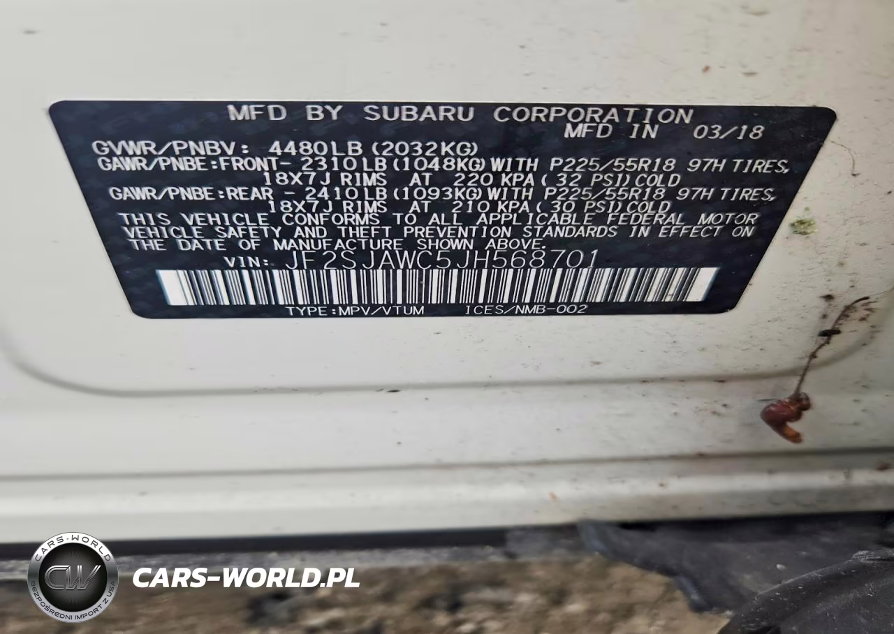 2018 Subaru Forester 2.5I Touring VIN:JF2SJAWC5JH568701 - 13