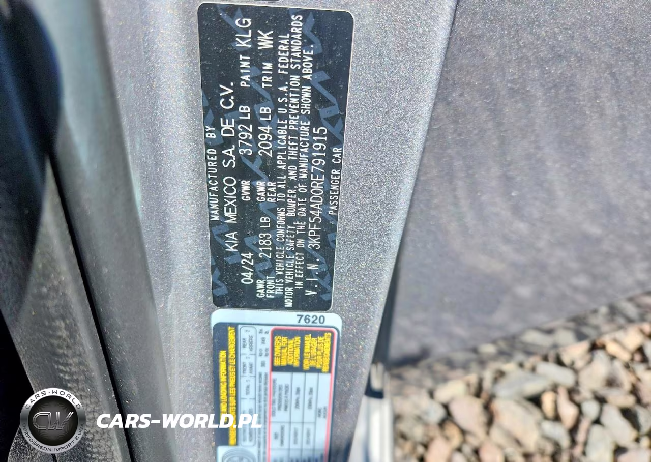 2024 Kia Forte Gt Line VIN:3KPF54AD0RE791915 - 13