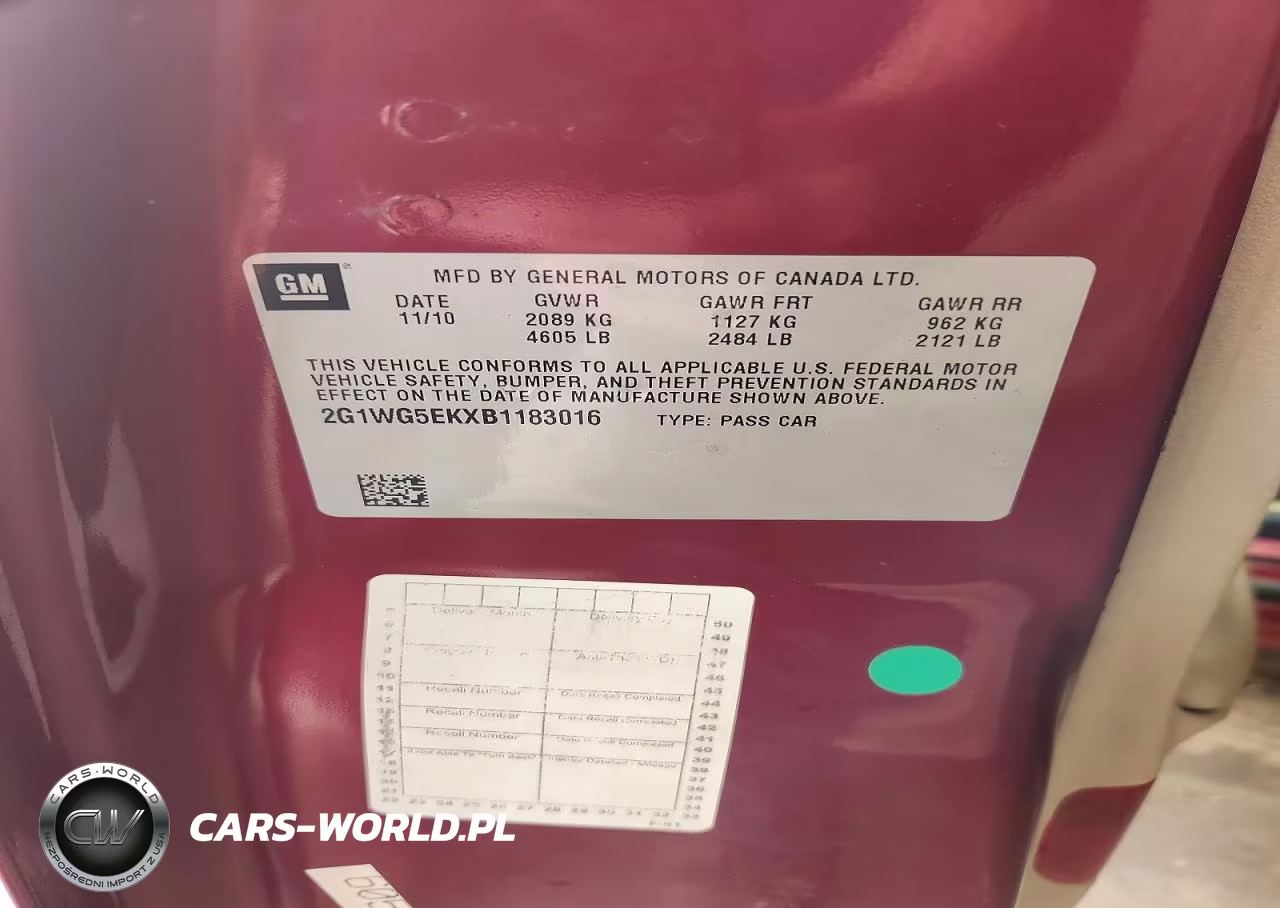 2011 Chevrolet Impala Lt VIN:2G1WG5EKXB1183016 - 12