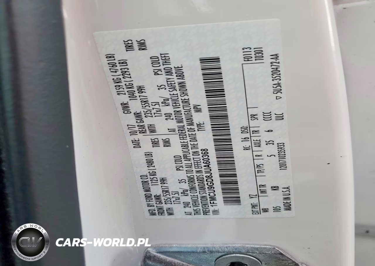2018 Ford Escape Se VIN:1FMCU9GD8JUA60368 - 13