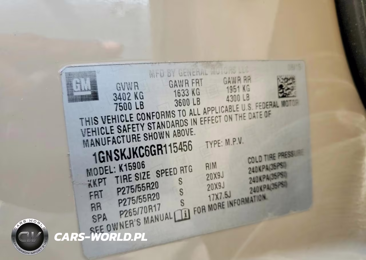 2016 Chevrolet Suburban K1500 Ltz VIN:1GNSKJKC6GR115456 - 13