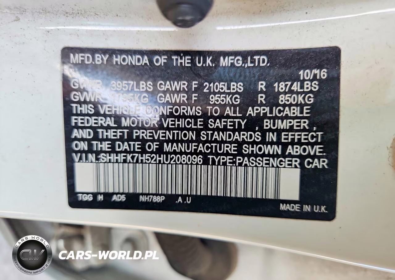 2017 Honda Civic Ex VIN:SHHFK7H52HU208096 - 13