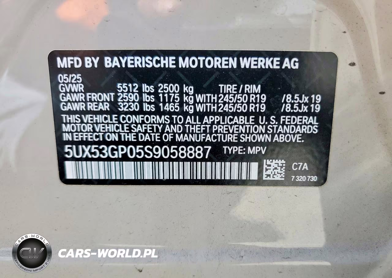2025 BMW X3 30 xDrive VIN:5UX53GP05S9058887 - 14