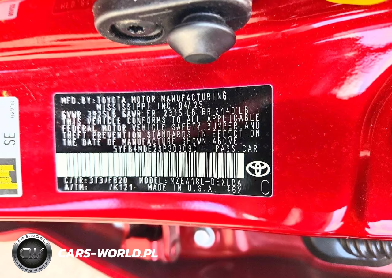 2025 Toyota Corolla Le VIN:5YFB4MDE2SP303090 - 12