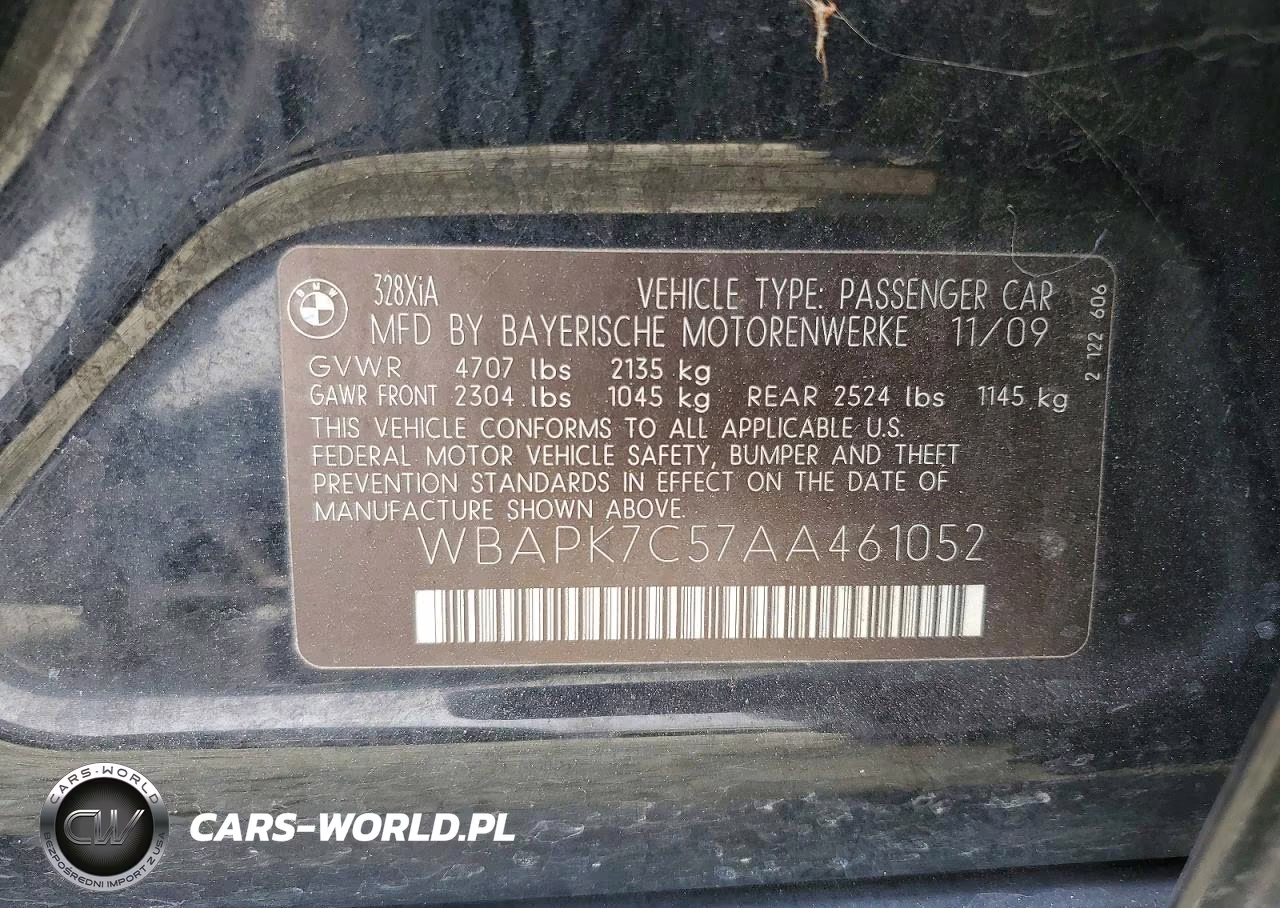 2010 BMW 328 Xi VIN:WBAPK7C57AA461052 - 12