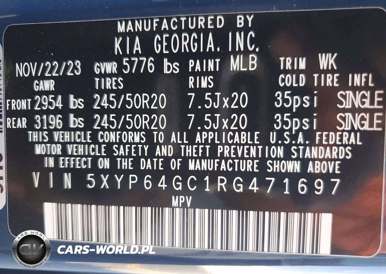 2024 Kia Telluride S VIN:5XYP64GC1RG471697 - 13