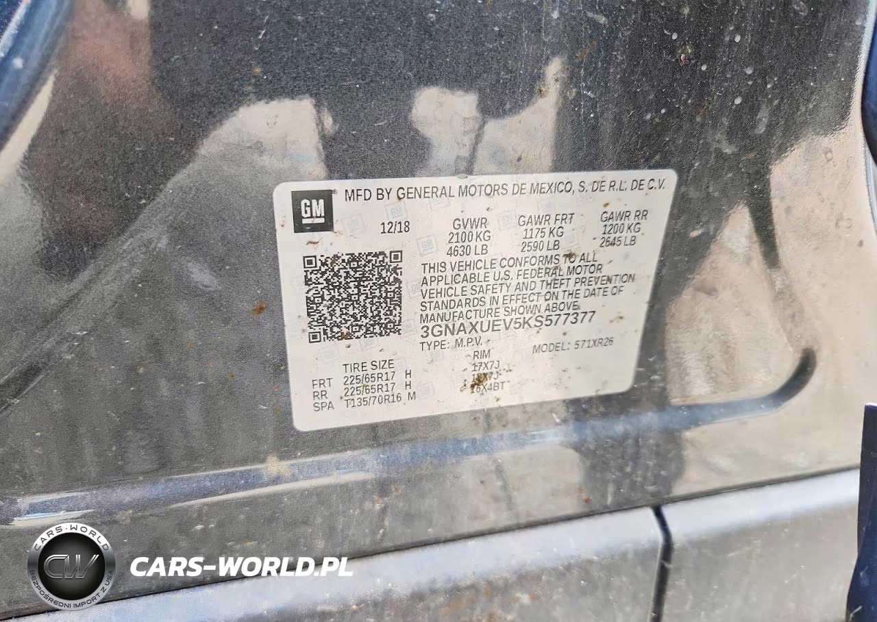 2019 Chevrolet Equinox Lt VIN:3GNAXUEV5KS577377 - 13