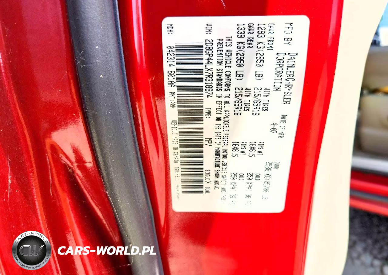 2007 Dodge Grand Caravan Sxt VIN:2D8GP44LX7R318974 - 13