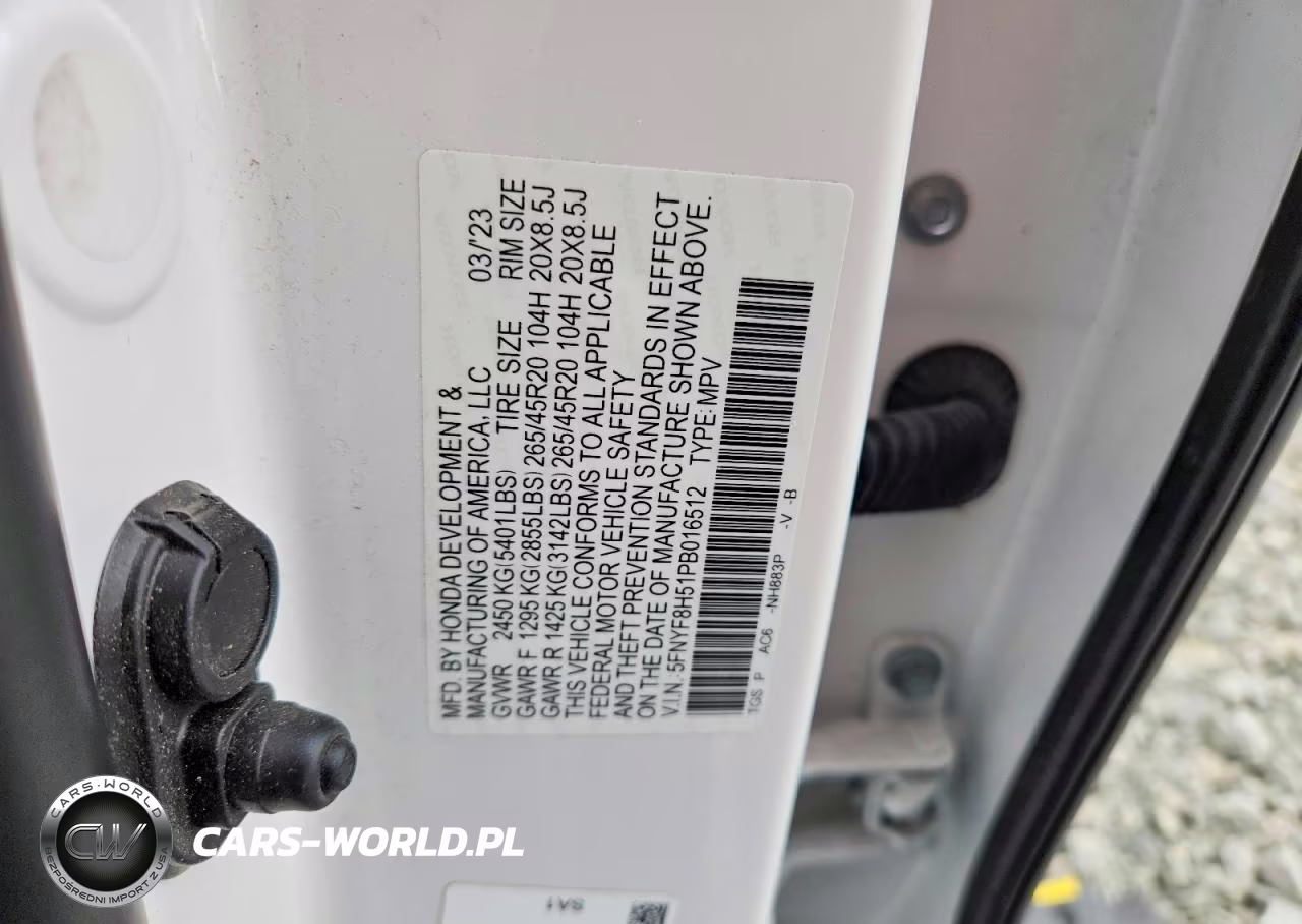 2023 Honda Passport Exl VIN:5FNYF8H51PB016512 - 13