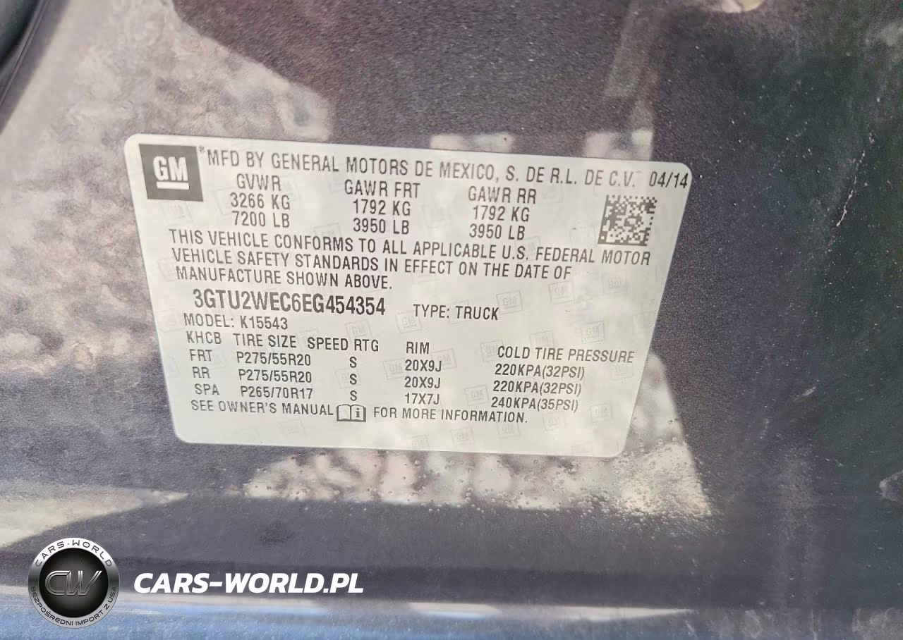 2014 GMC Sierra K1500 Denali VIN:3GTU2WEC6EG454354 - 12