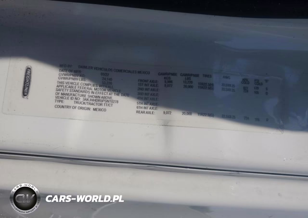 2023 Freightliner Cascadia 126 VIN:3AKJHHDR5PSNT0278 - 10