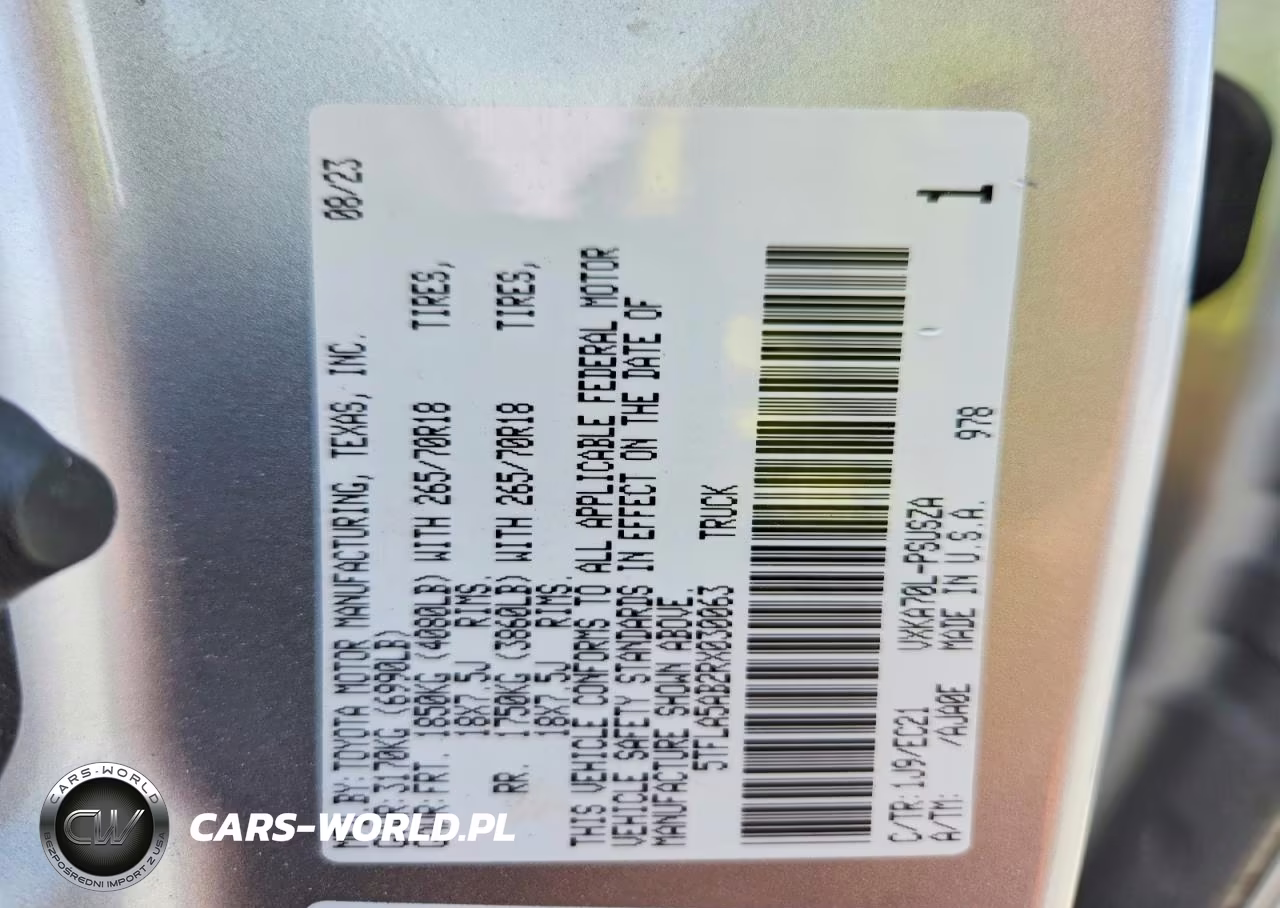 2024 Toyota Tundra Sr5 VIN:5TFLA5AB2RX030063 - 12