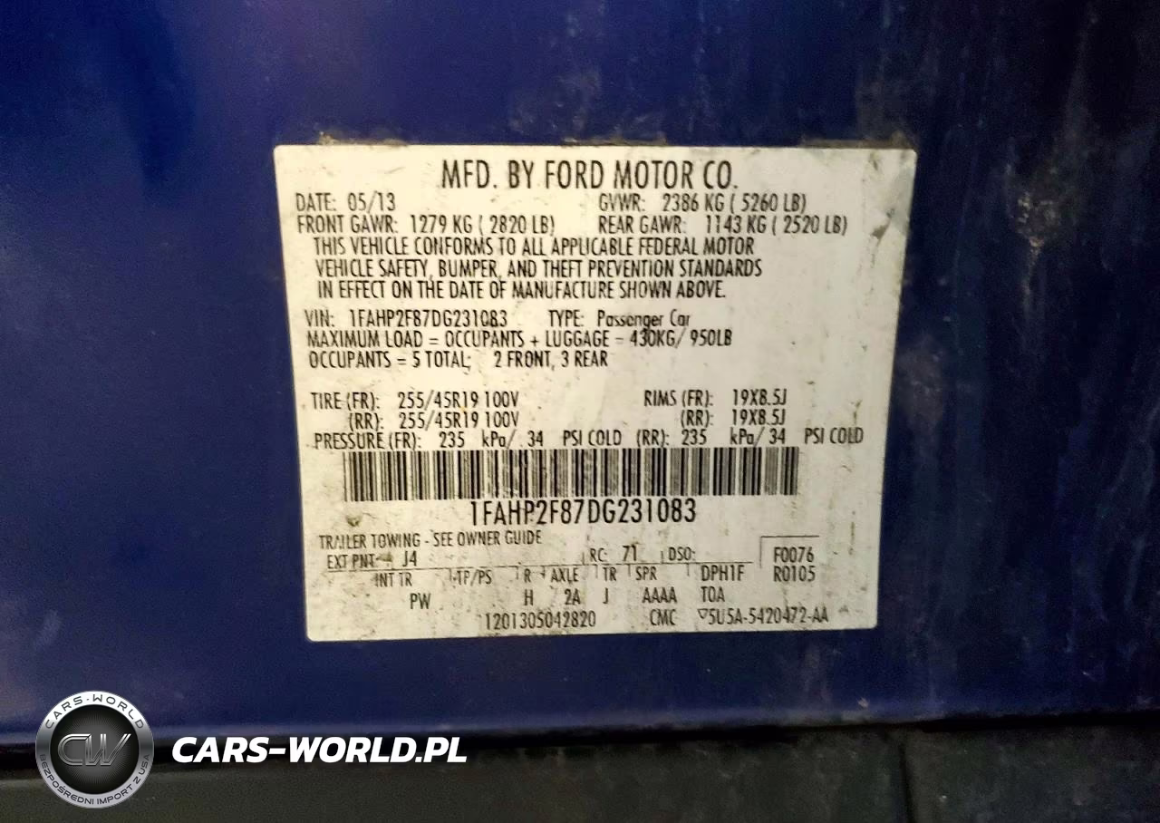 2013 Ford Taurus Limited VIN:1FAHP2F87DG231083 - 13