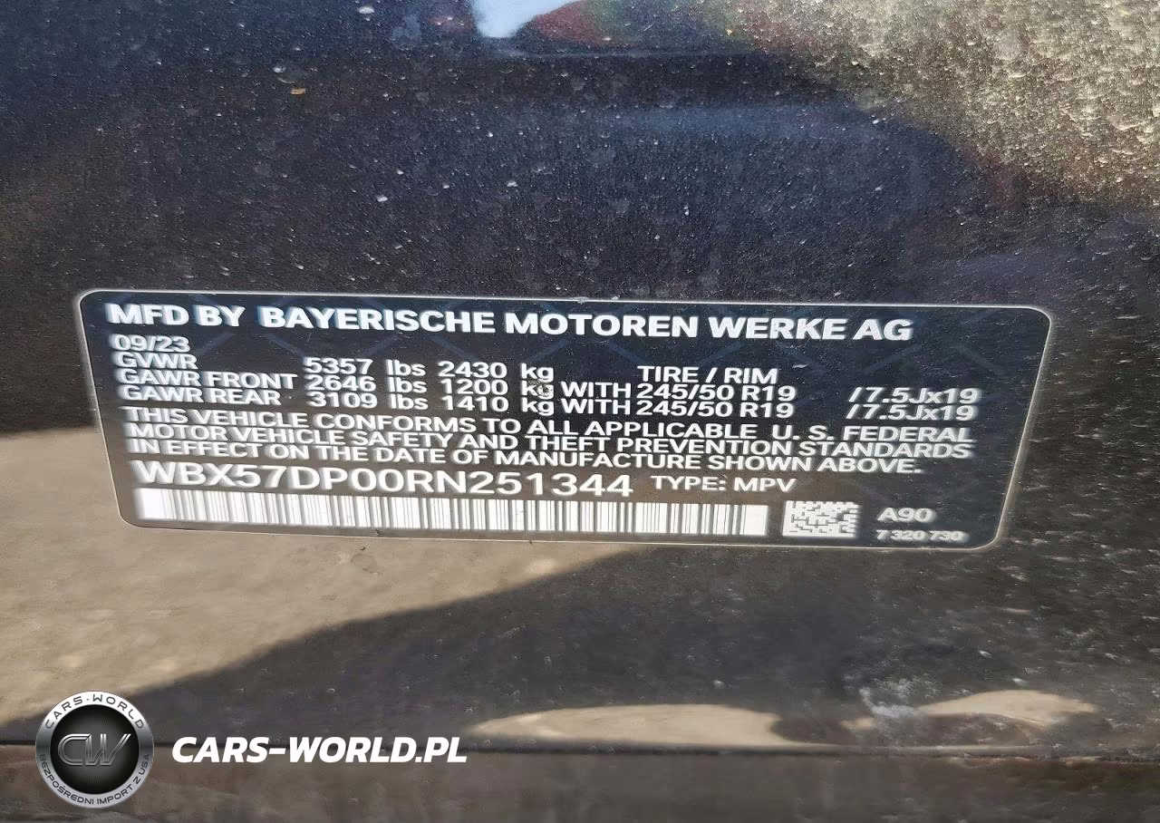 2024 BMW X3 xDrive30I VIN:WBX57DP00RN251344 - 13