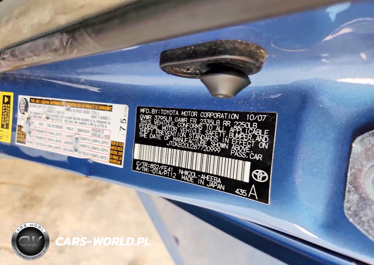 2008 Toyota Prius Base VIN:JTDKB20U287720999 - 12