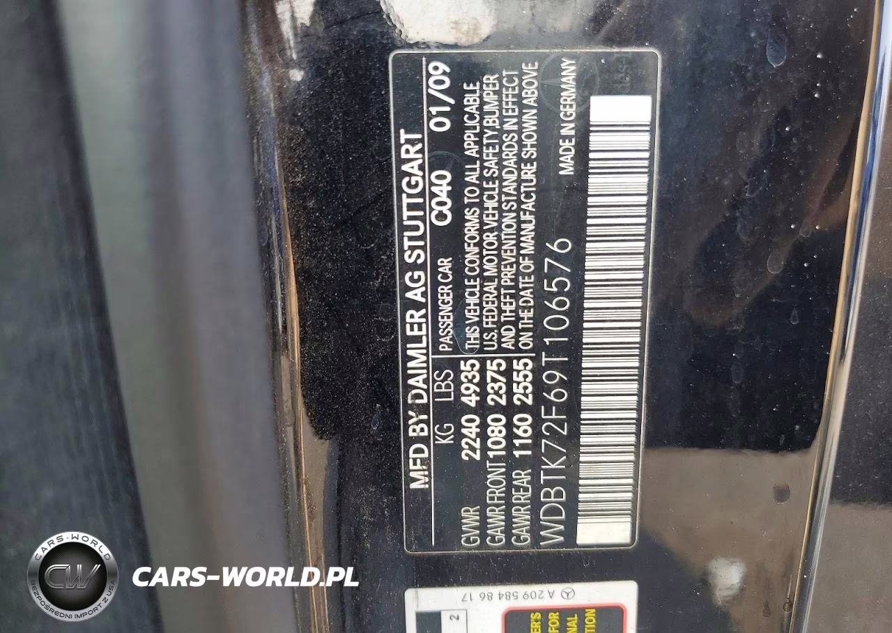 2009 Mercedes-Benz Clk 550 VIN:WDBTK72F69T106576 - 12
