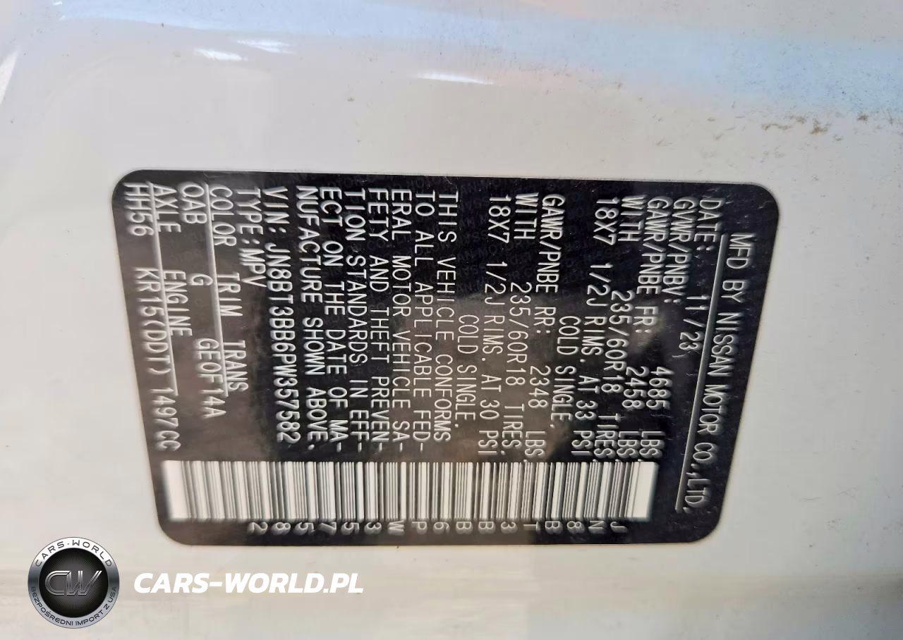 2023 Niss Rogue VIN:JN8BT3BB6PW357582 - 12