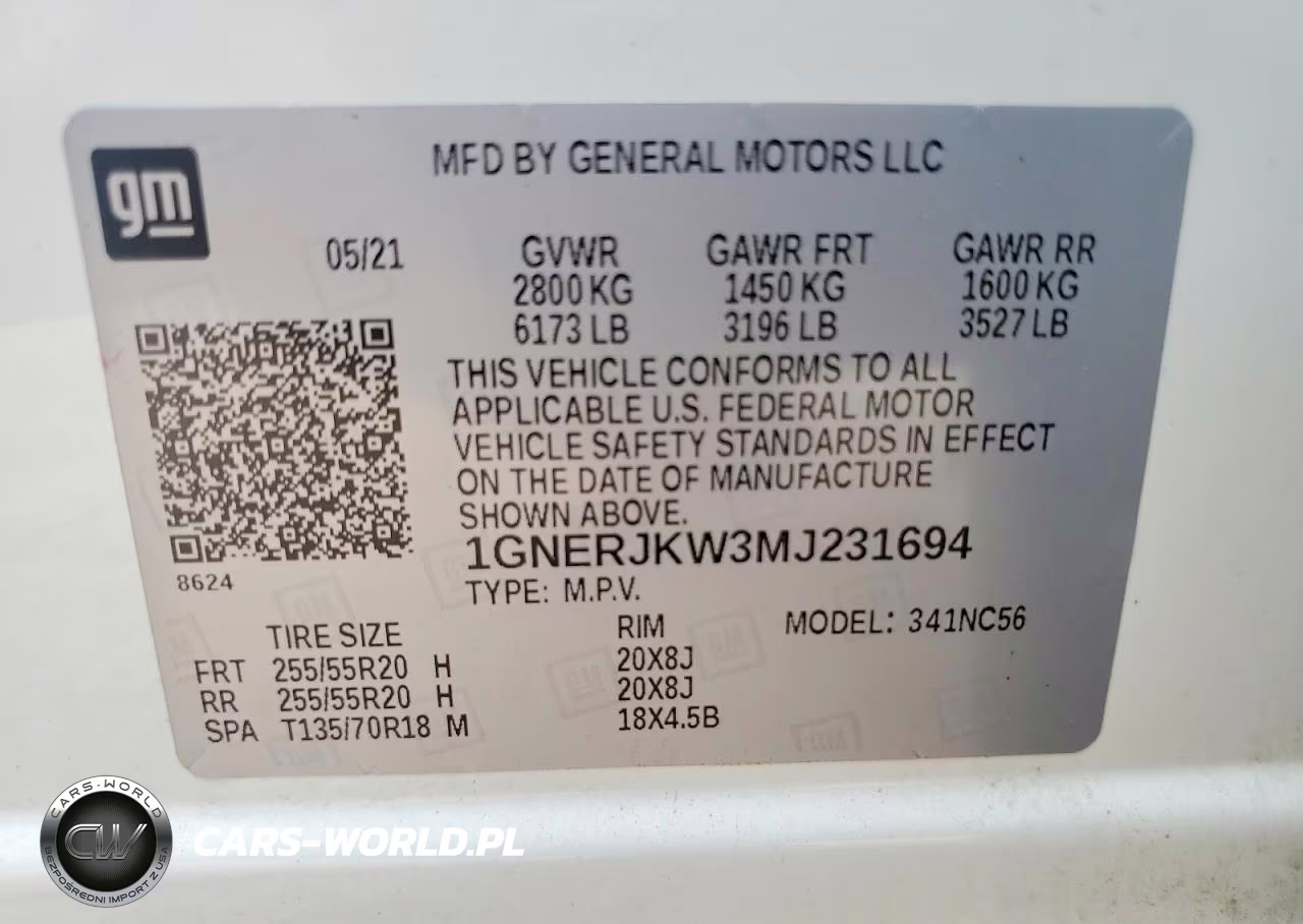 2021 Chevrolet Traverse Rs VIN:1GNERJKW3MJ231694 - 13