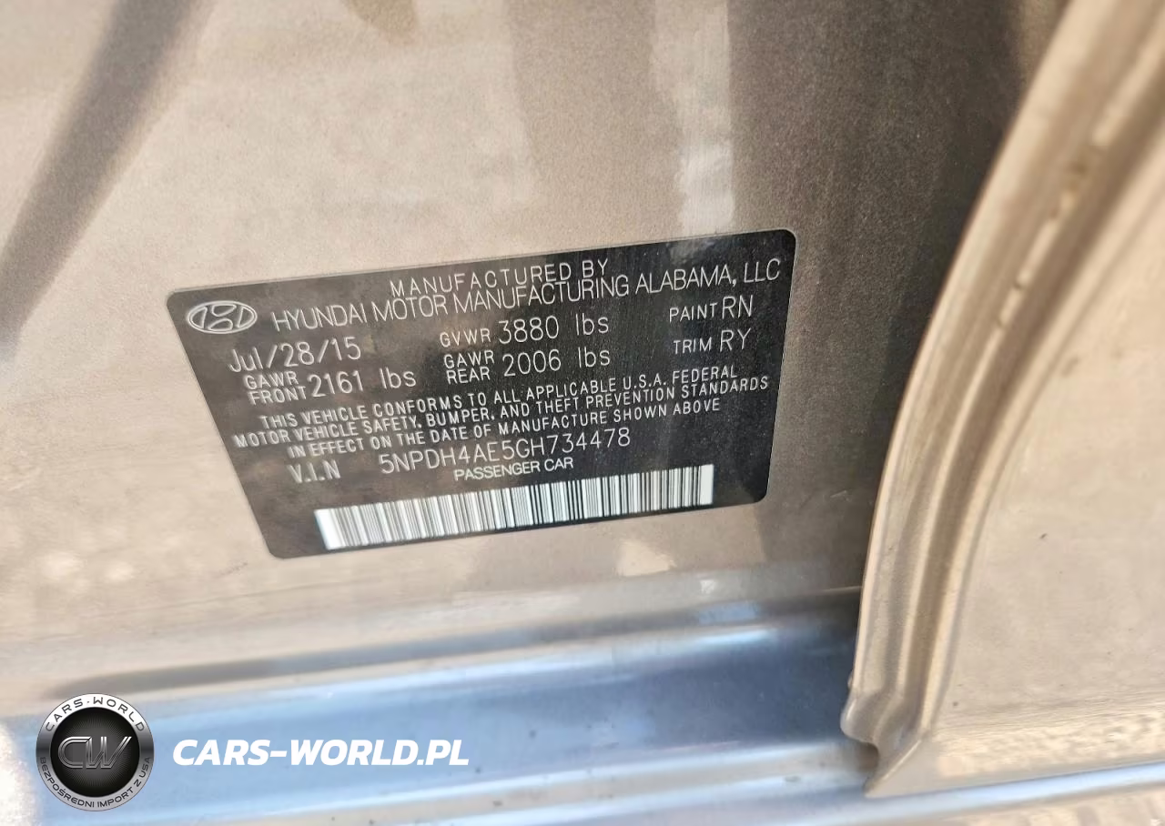 2016 Hyundai Elantra Value Edition VIN:5NPDH4AE5GH734478 - 12
