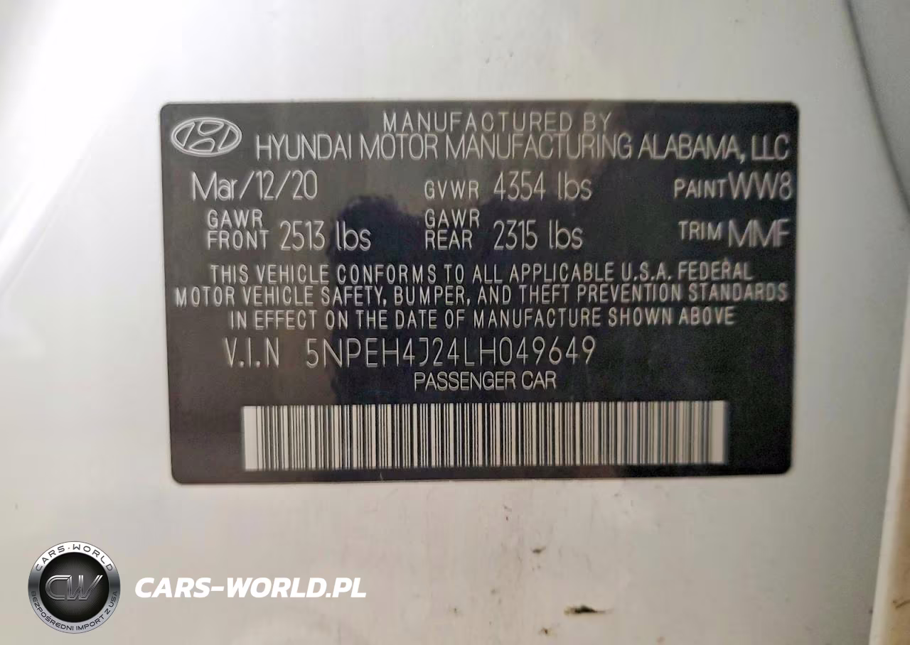 2020 Hyundai Sonata Limited VIN:5NPEH4J24LH049649 - 12