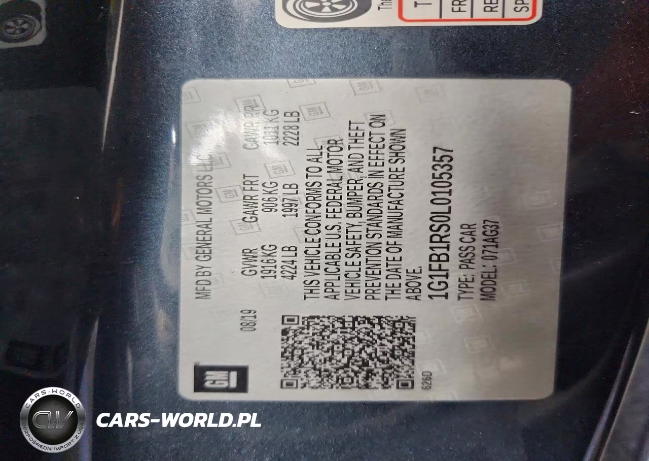 2020 Chevrolet Camaro Ls VIN:1G1FB1RS0L0105357 - 12