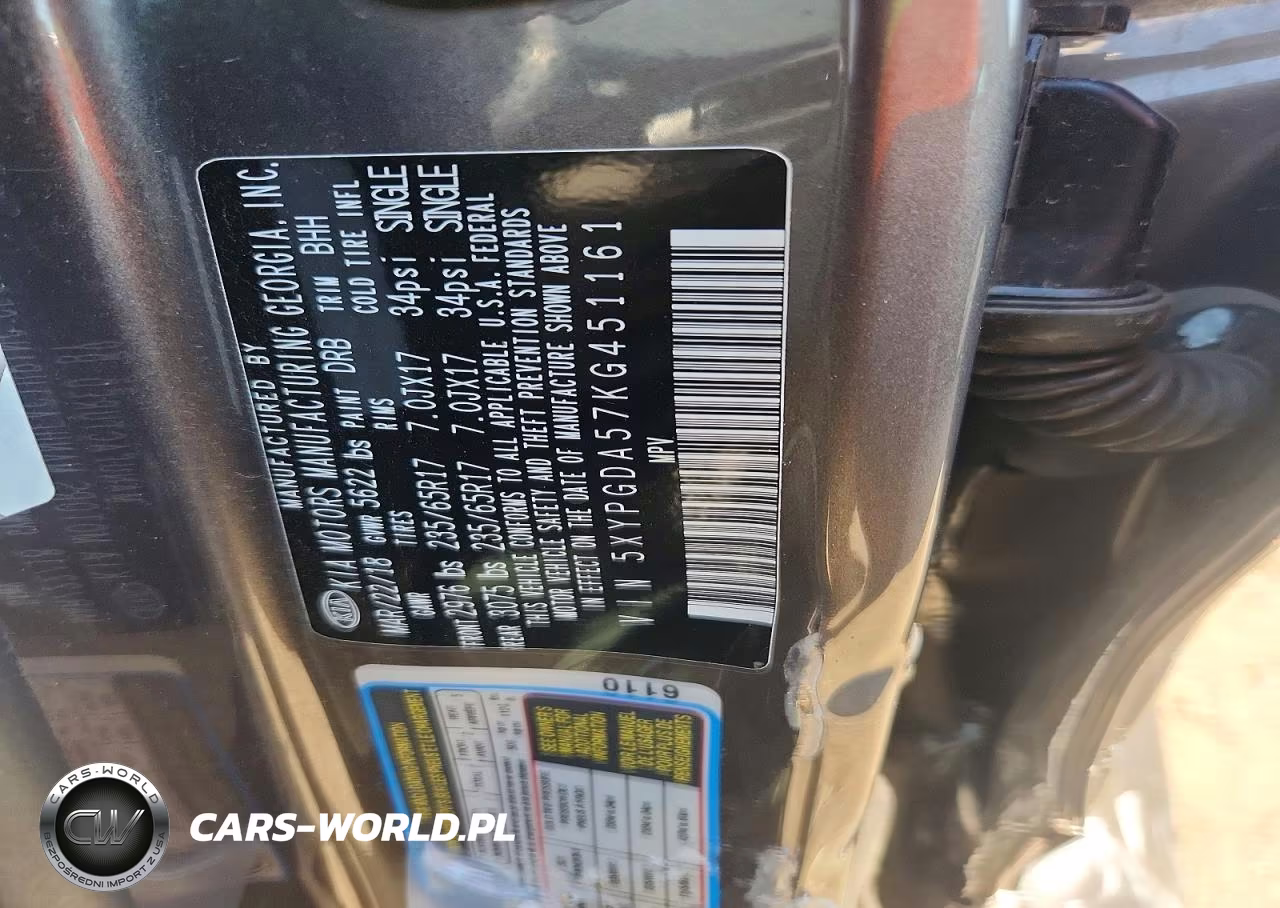 2019 Kia Sorento Lx V6 VIN:5XYPGDA57KG451161 - 13