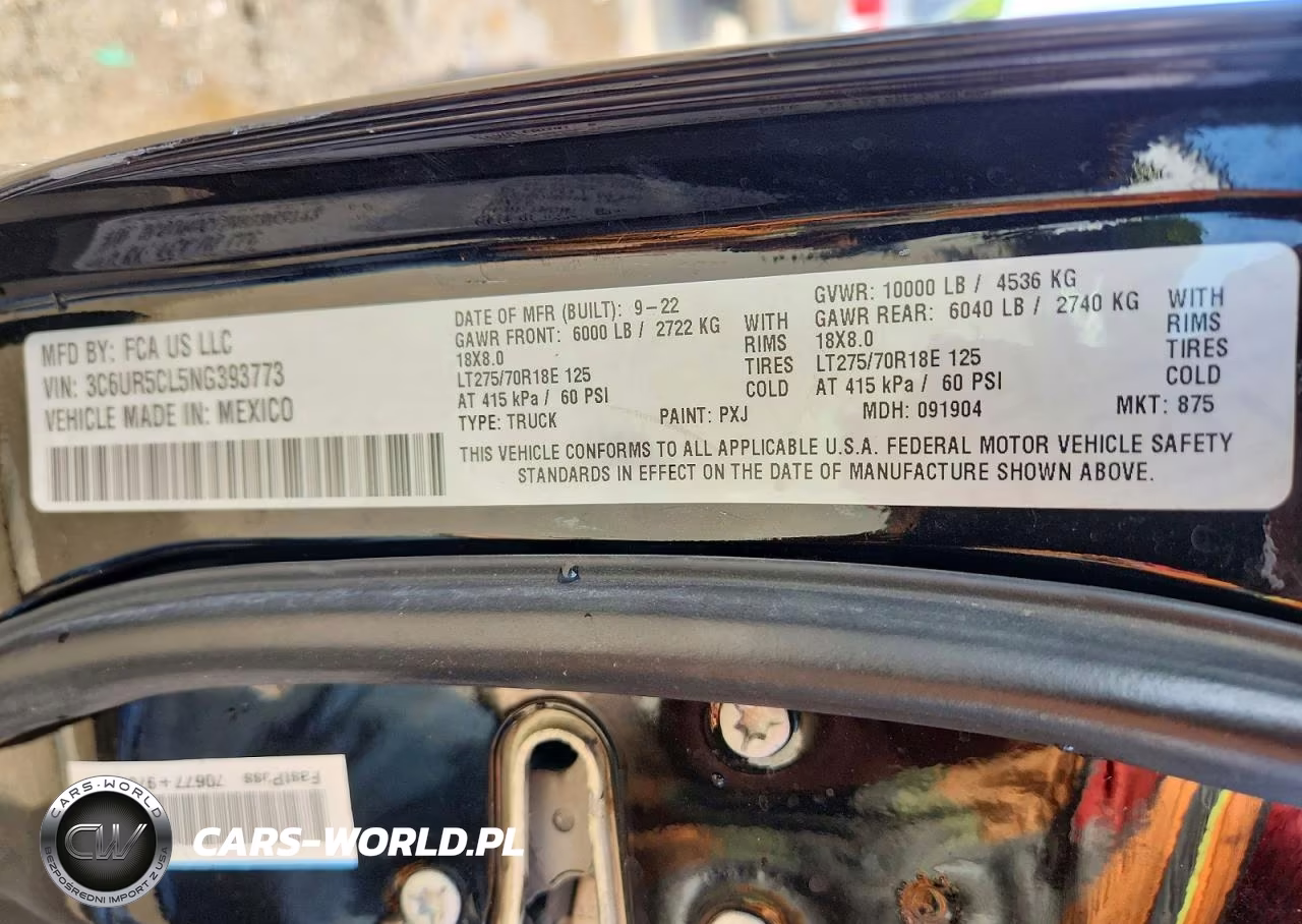 2022 Ram 2500 Tradesman VIN:3C6UR5CL5NG393773 - 12