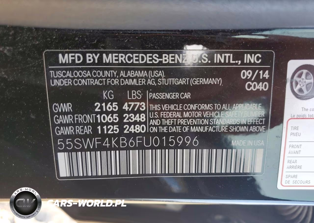 2015 Mercedes-Benz C 300 4Matic VIN:55SWF4KB6FU015996 - 12
