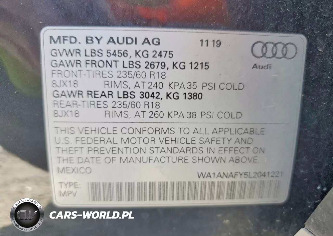 2020 Audi Q5 Premium VIN:WA1ANAFY5L2041221 - 14