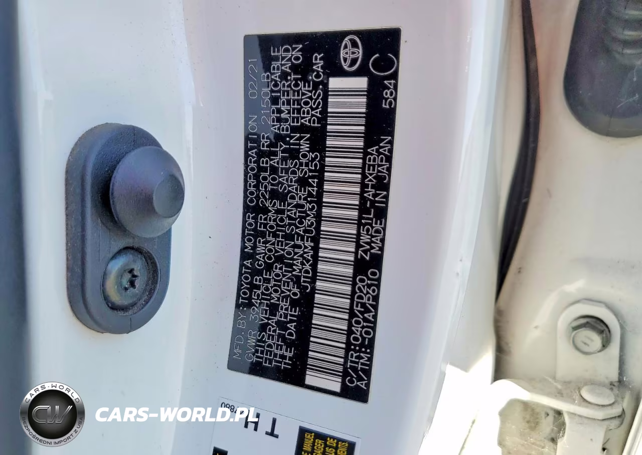 2021 Toyota Prius Le VIN:JTDKAMFU3M3144153 - 13