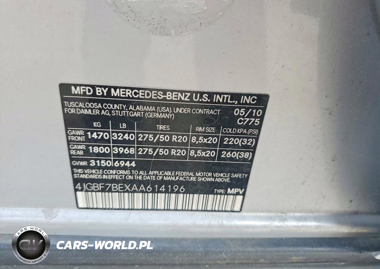 2010 Mercedes-Benz Gl 450 4Matic VIN:4JGBF7BEXAA614196 - 13
