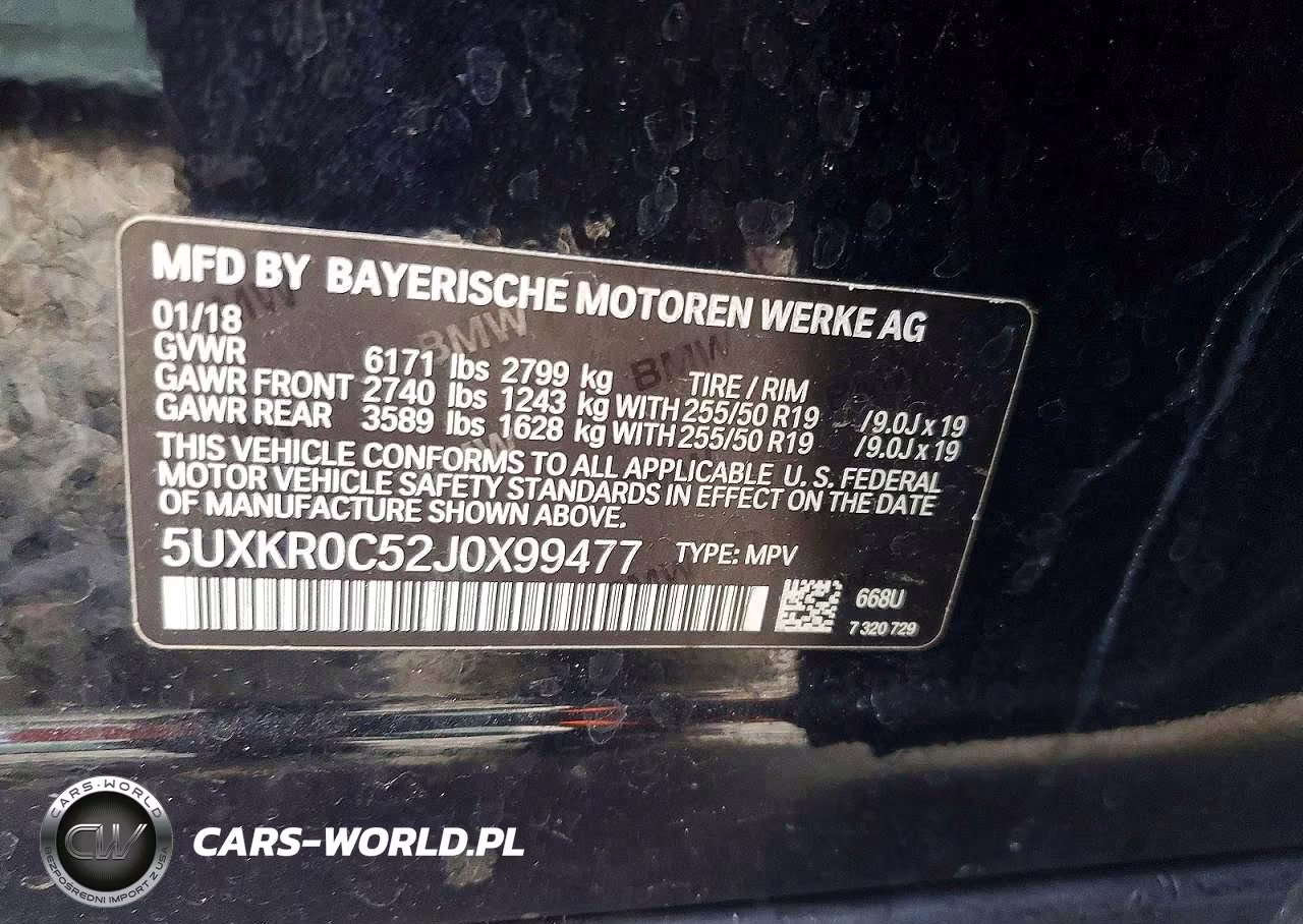 2018 BMW X5 xDrive35I VIN:5UXKR0C52J0X99477 - 13