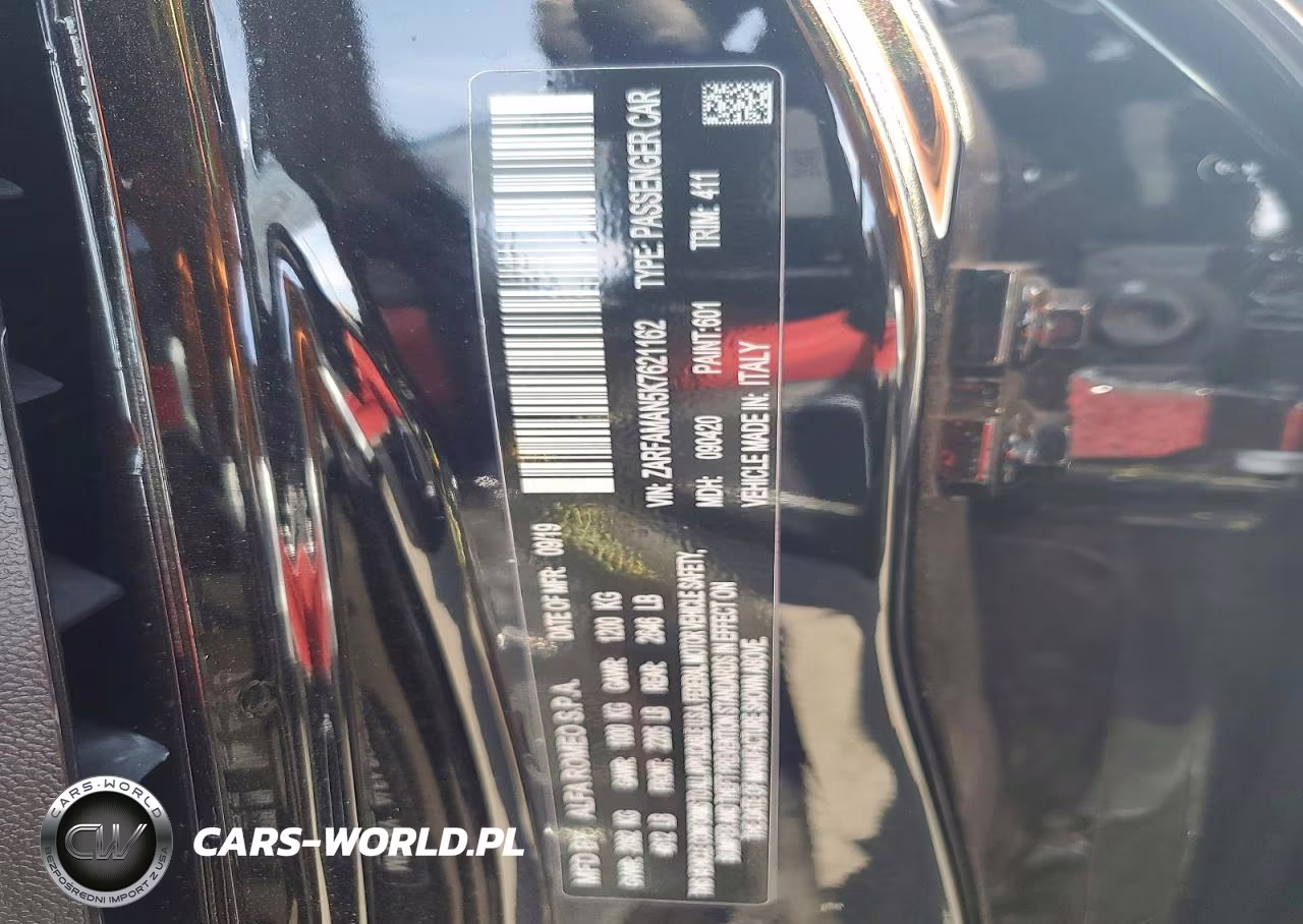 2019 Alfa Romeo Giulia VIN:ZARFAMAN5K7621162 - 12