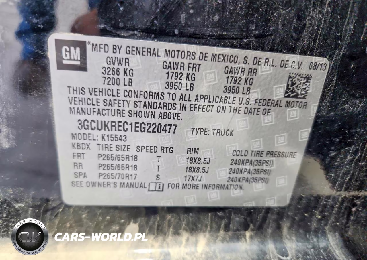 2014 Chevrolet Silverado K1500 Lt VIN:3GCUKREC1EG220477 - 13