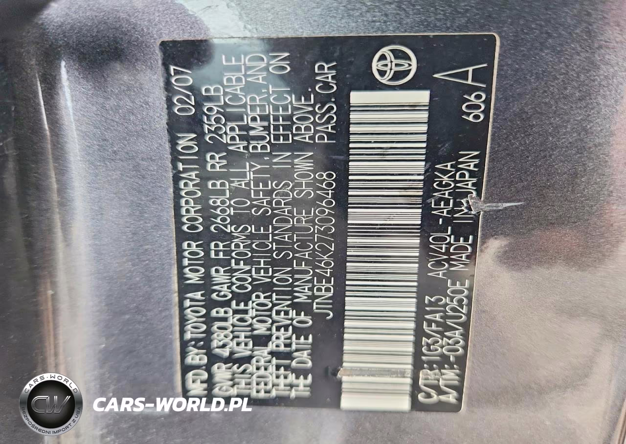 2007 Toyota Camry Xle VIN:JTNBE46K273096468 - 12