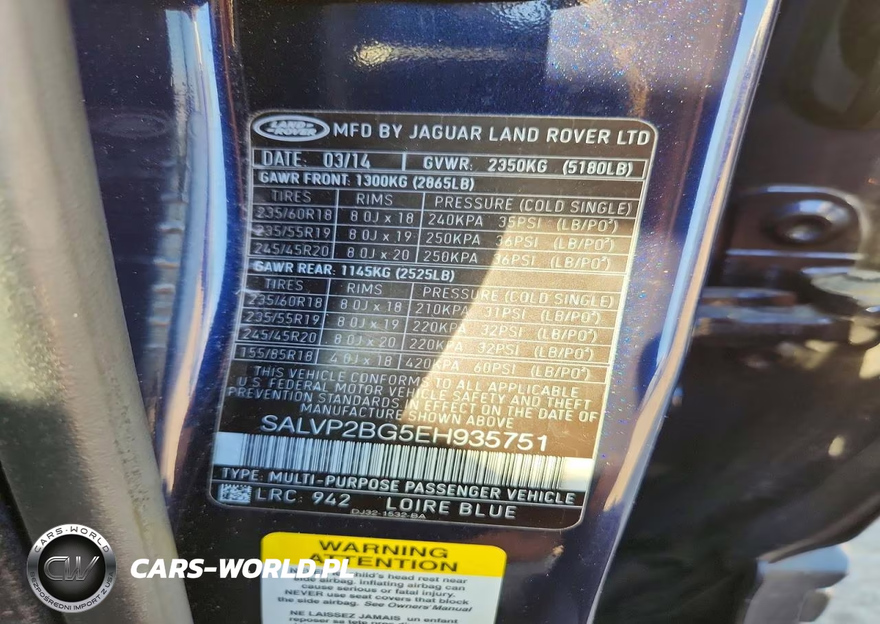 2014 Land Rover Range Rover Evoque Pure Plus VIN:SALVP2BG5EH935751 - 13