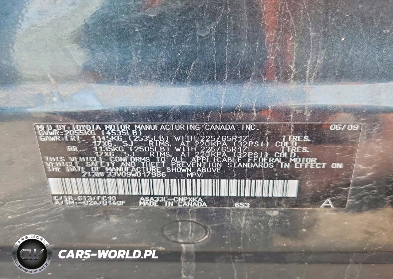 2009 Toyota Rav4 Base VIN:2T3BF33V09W017986 - 13