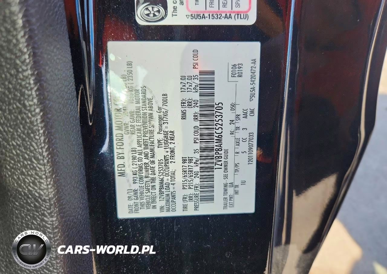 2012 Ford Mustang VIN:1ZVBP8AM6C5253705 - 12