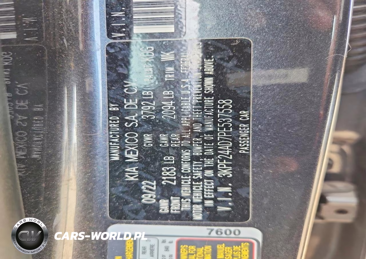 2023 Kia Forte Lx VIN:3KPF24AD7PE537558 - 13