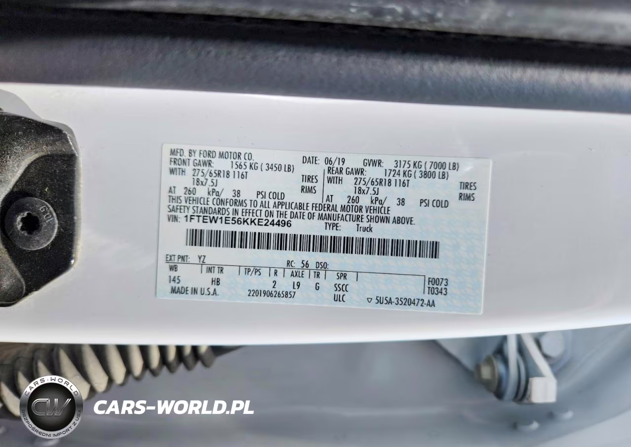 2019 Ford F-150 VIN:1FTEW1E56KKE24496 - 13