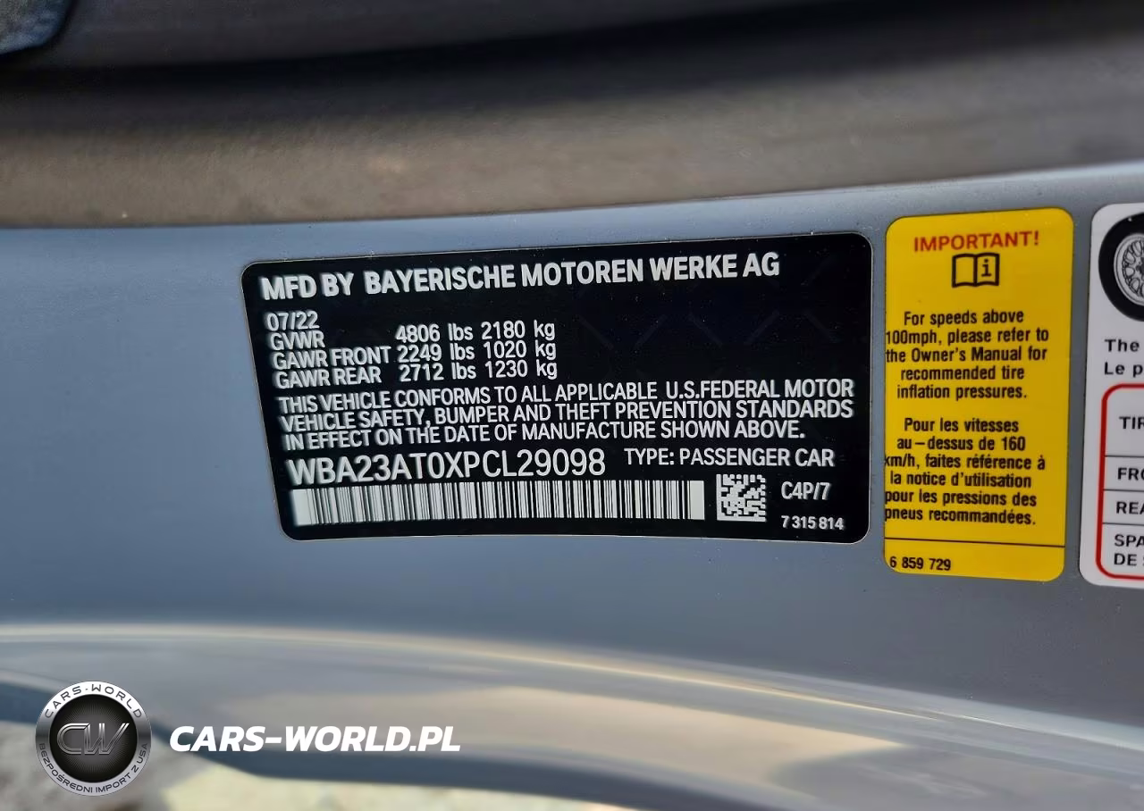 2023 BMW 430I VIN:WBA23AT0XPCL29098 - 12