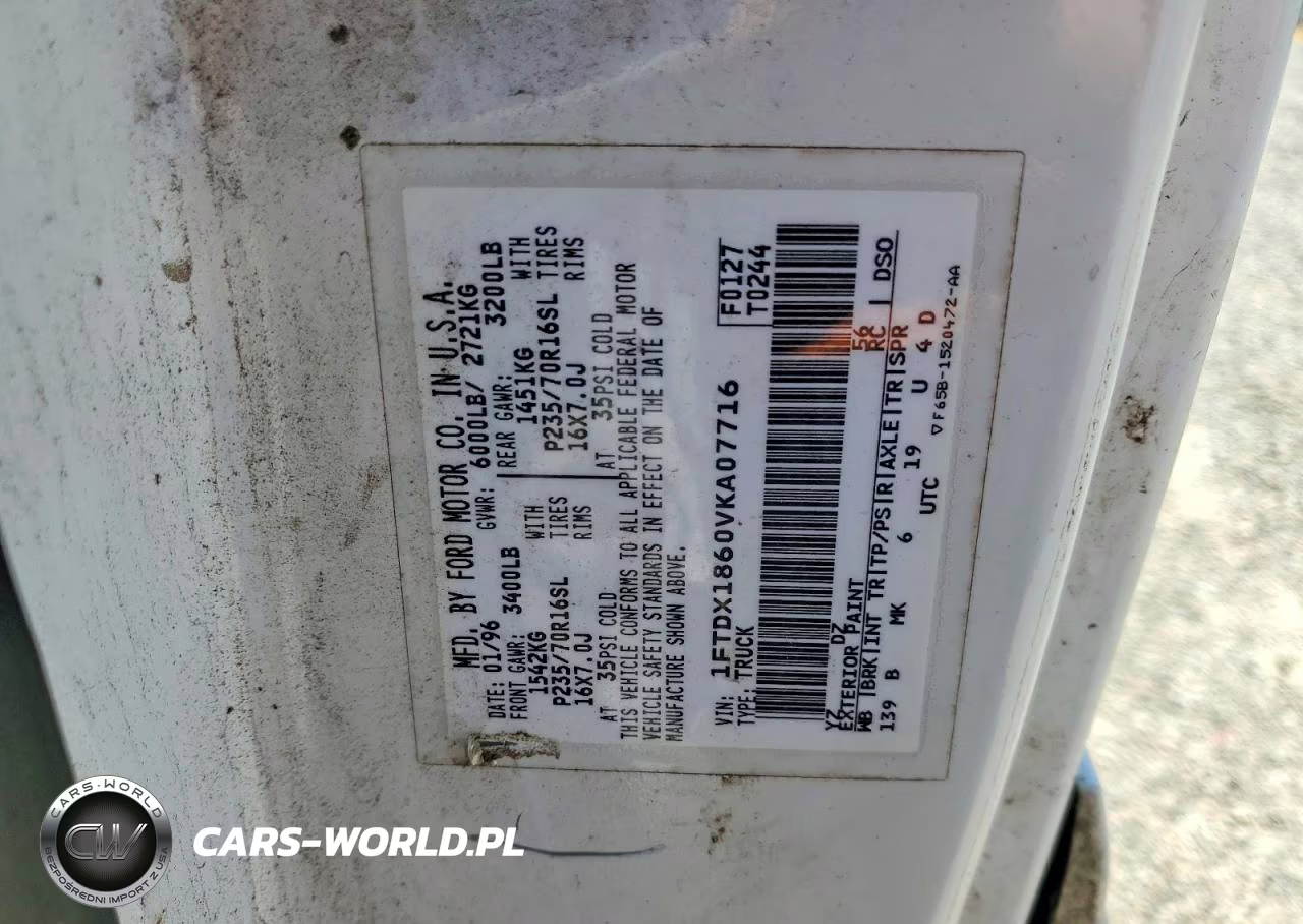 1997 Ford F150 VIN:1FTDX1860VKA07716 - 12