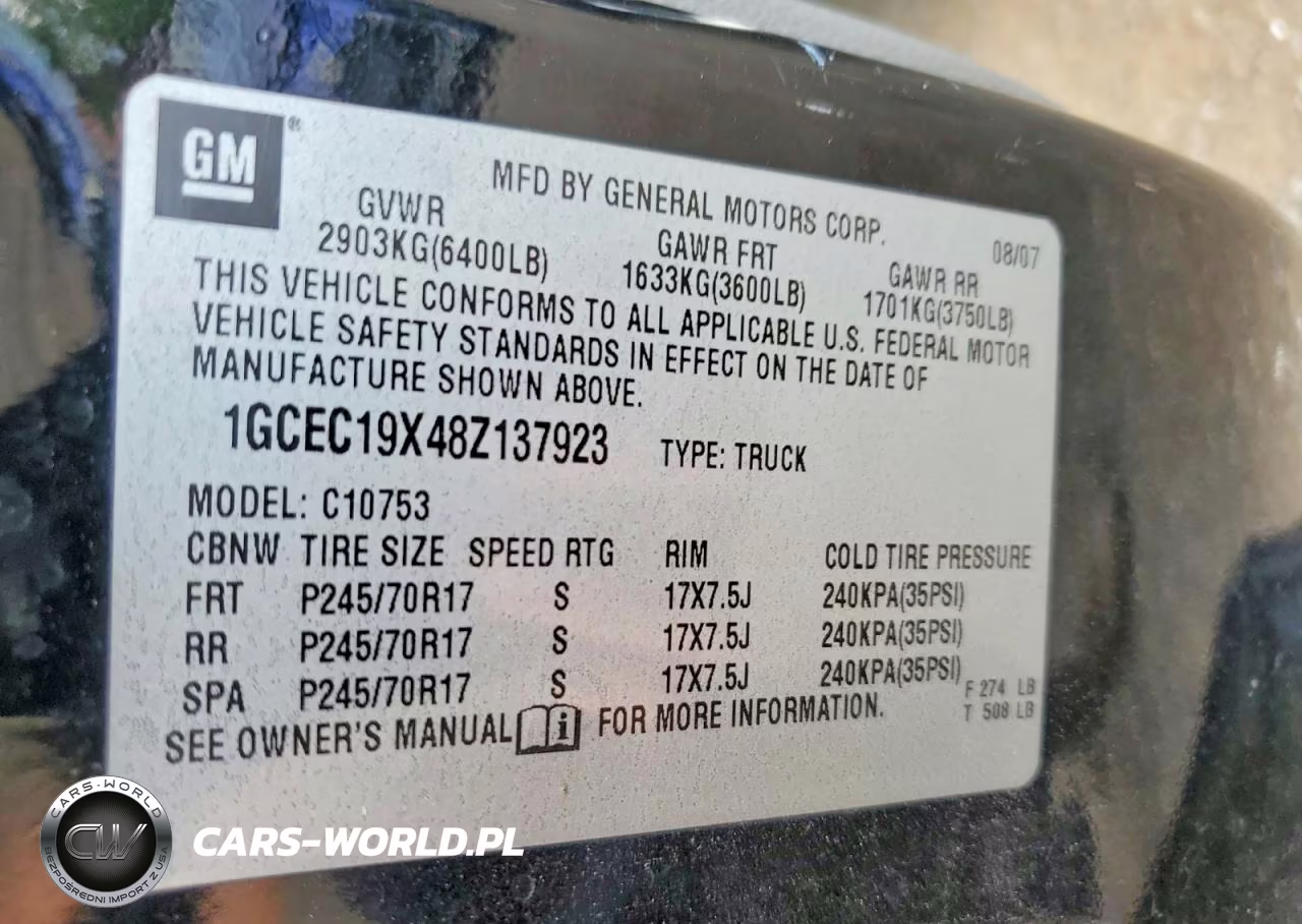 2008 Chevrolet Silverado C1500 VIN:1GCEC19X48Z137923 - 12